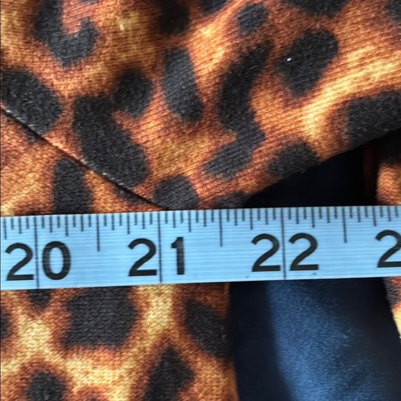 Honeyme Black and Brown Ruffled 3/4 Sleeve Blouse - Picture 4 of 6